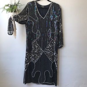 Vintage sequin box dress